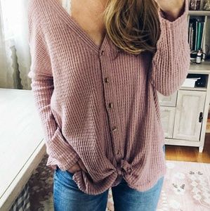 Waffle knit shirt